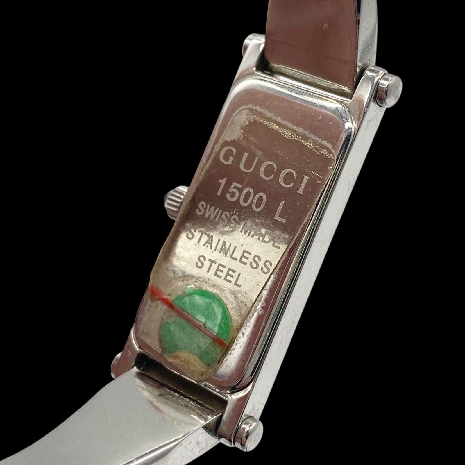 新品電池 稼働品 GUCCI グッチ 1500L ピンクシェル文字盤 ブレス