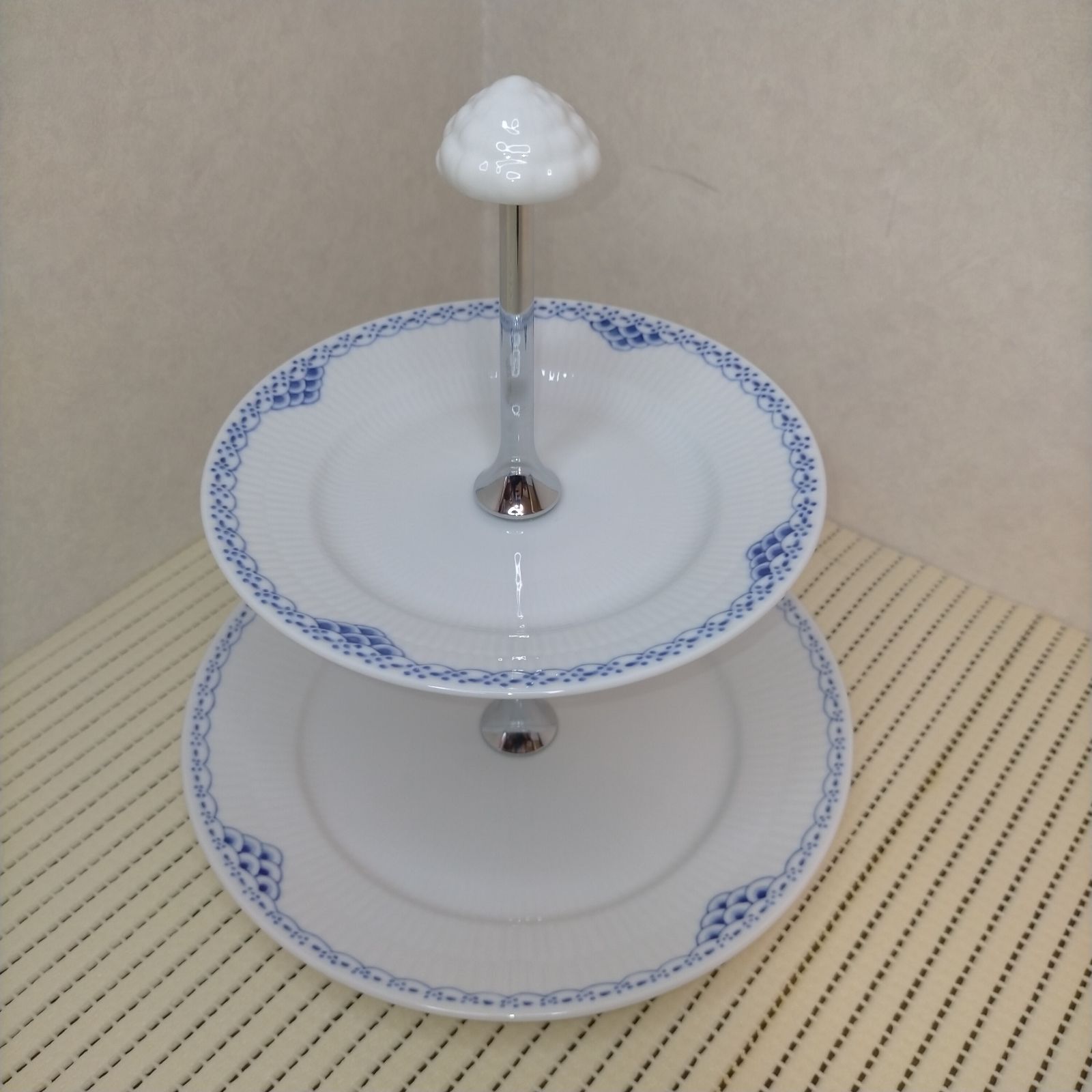 美品/希少】ロイヤルコペンハーゲン プリンセス 2段ケーキスタンド 