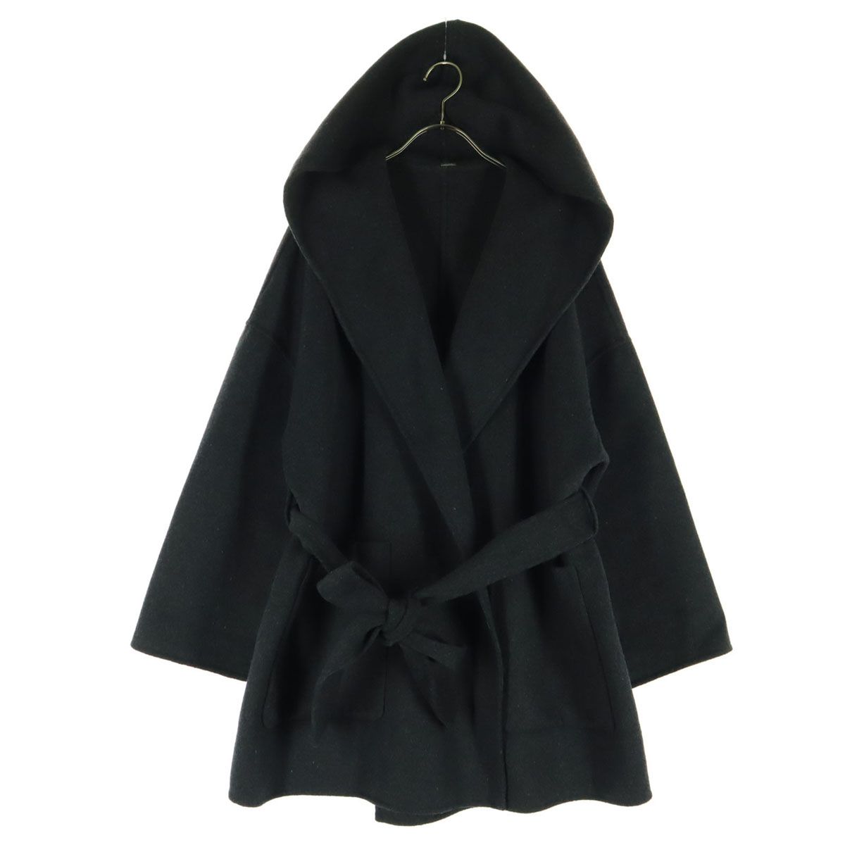 古着 Mila Owen ミラオーウェン 24AW 長袖 フードリバーコート ガウンコート F グレー系 09WFC245042 レディース Mila Owen ミラオーウェン 24AW 長袖 フードリバーコート ガウンコート