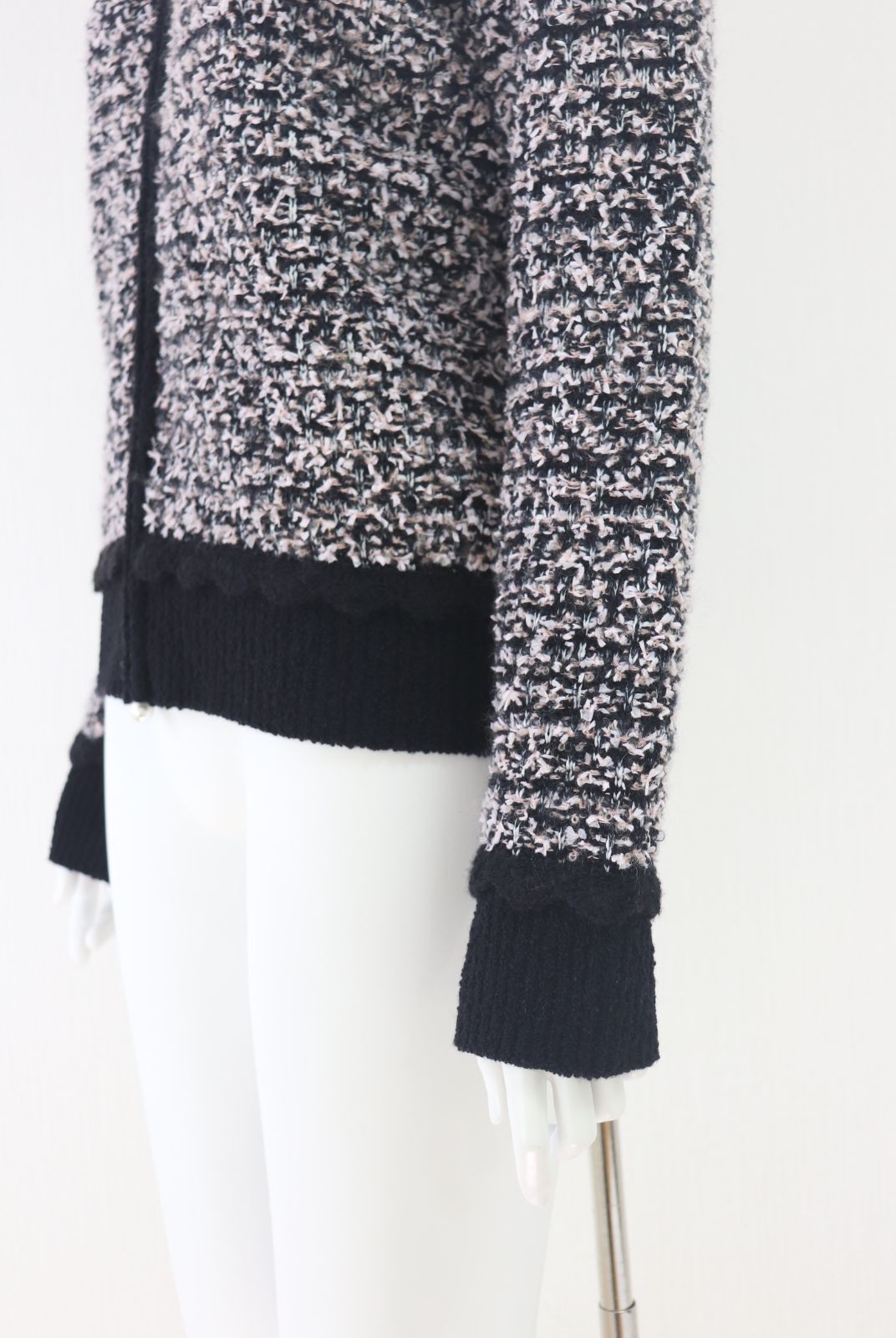 Rene ニットツイードカーディガン 6432640 2024年商品 黒/ブラック 38