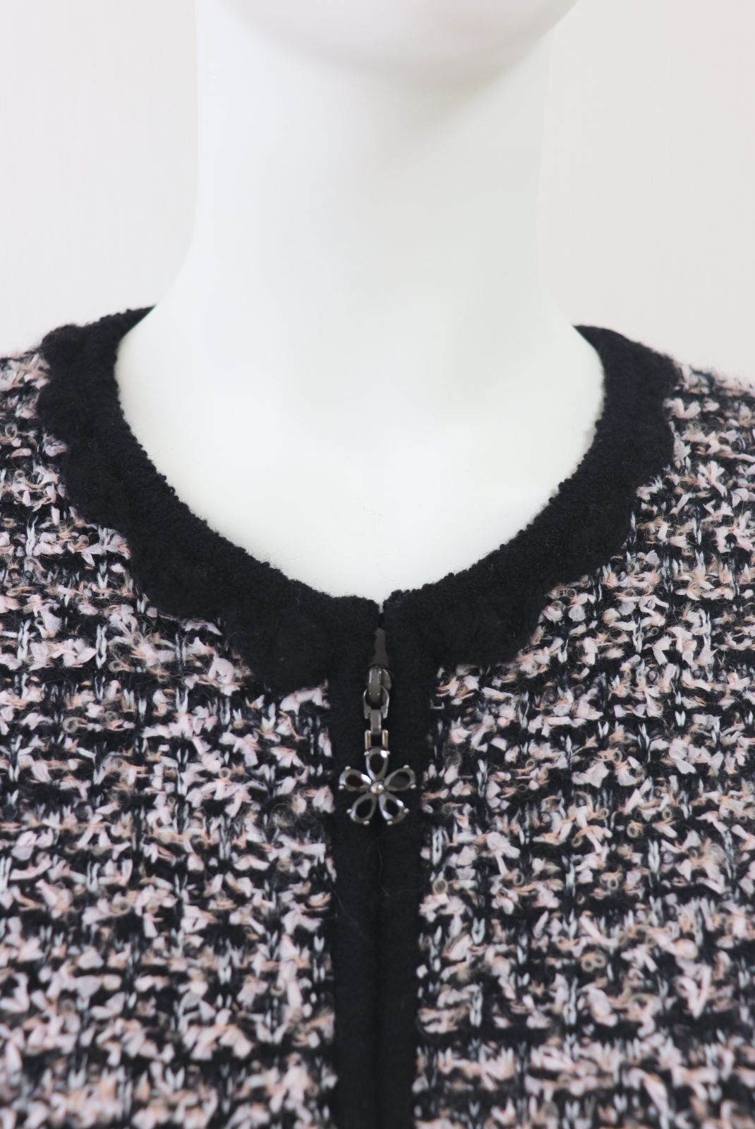 Rene ニットツイードカーディガン 6432640 2024年商品 黒/ブラック 38