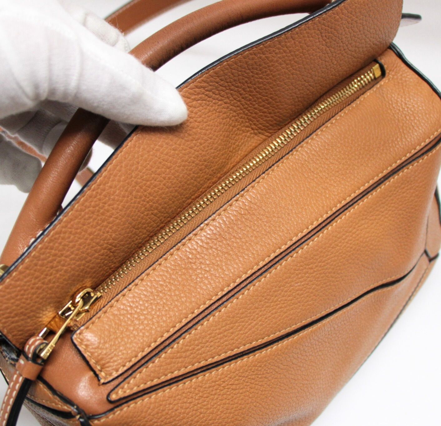 ロエベ LOEWE パズルバッグ スモール 2WAYバッグ タン ソフトグレイン 