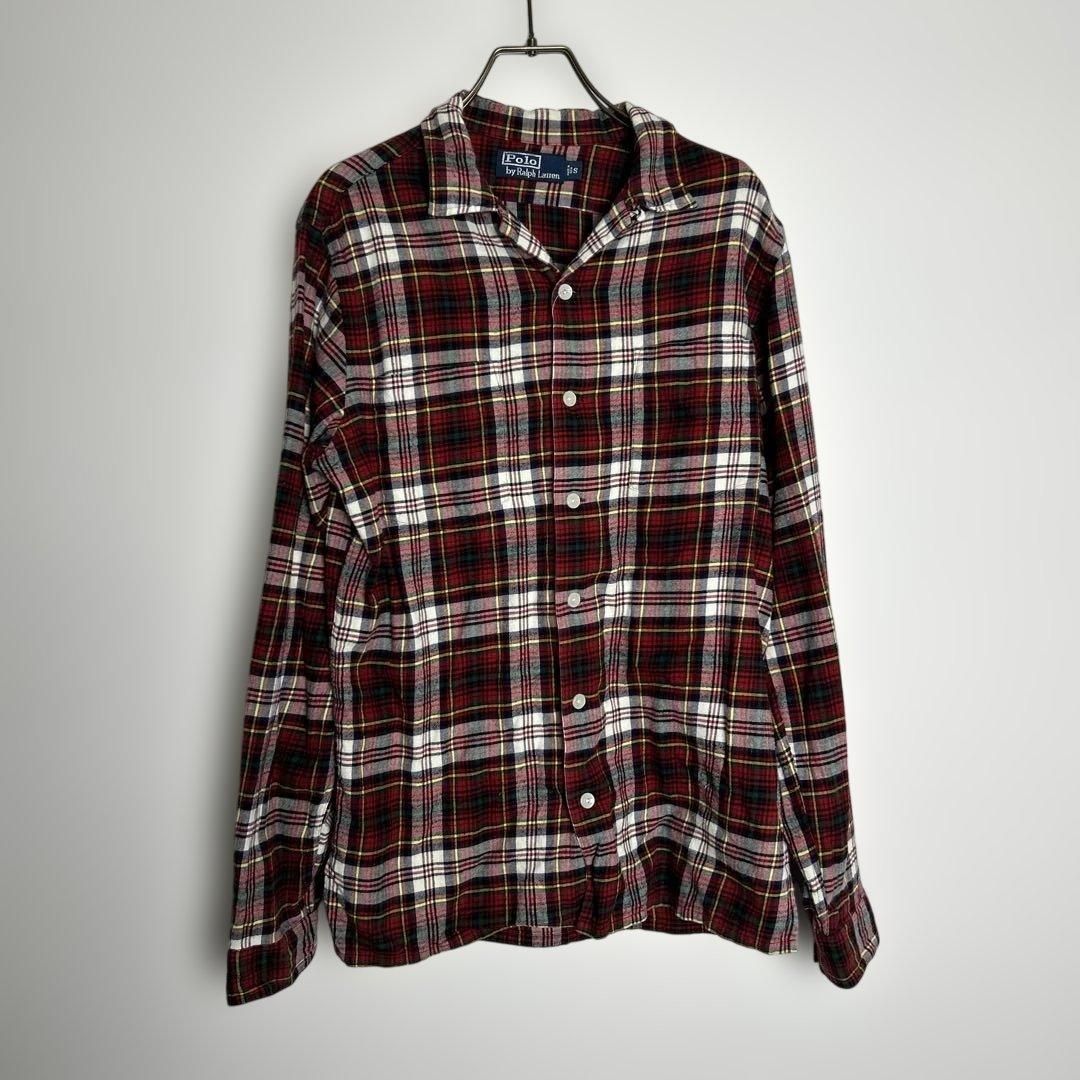 Polo by Ralph Lauren チェック柄 オープンカラー ネルシャツ メンズ