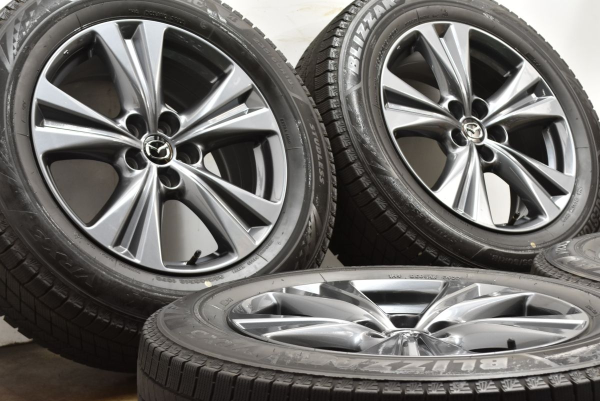 美品 バリ溝】マツダ CX-60 純正 18in 7.5J +45 PCD114.3 ブリヂストン 