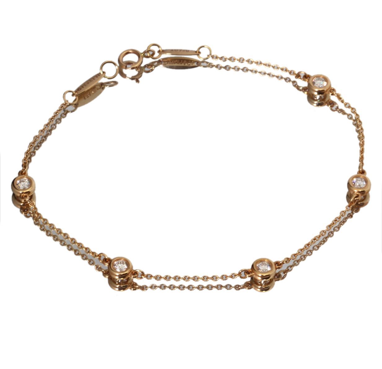 美品 ティファニー TIFFANY＆CO．バイザヤード 5P 4.5ミリ 
