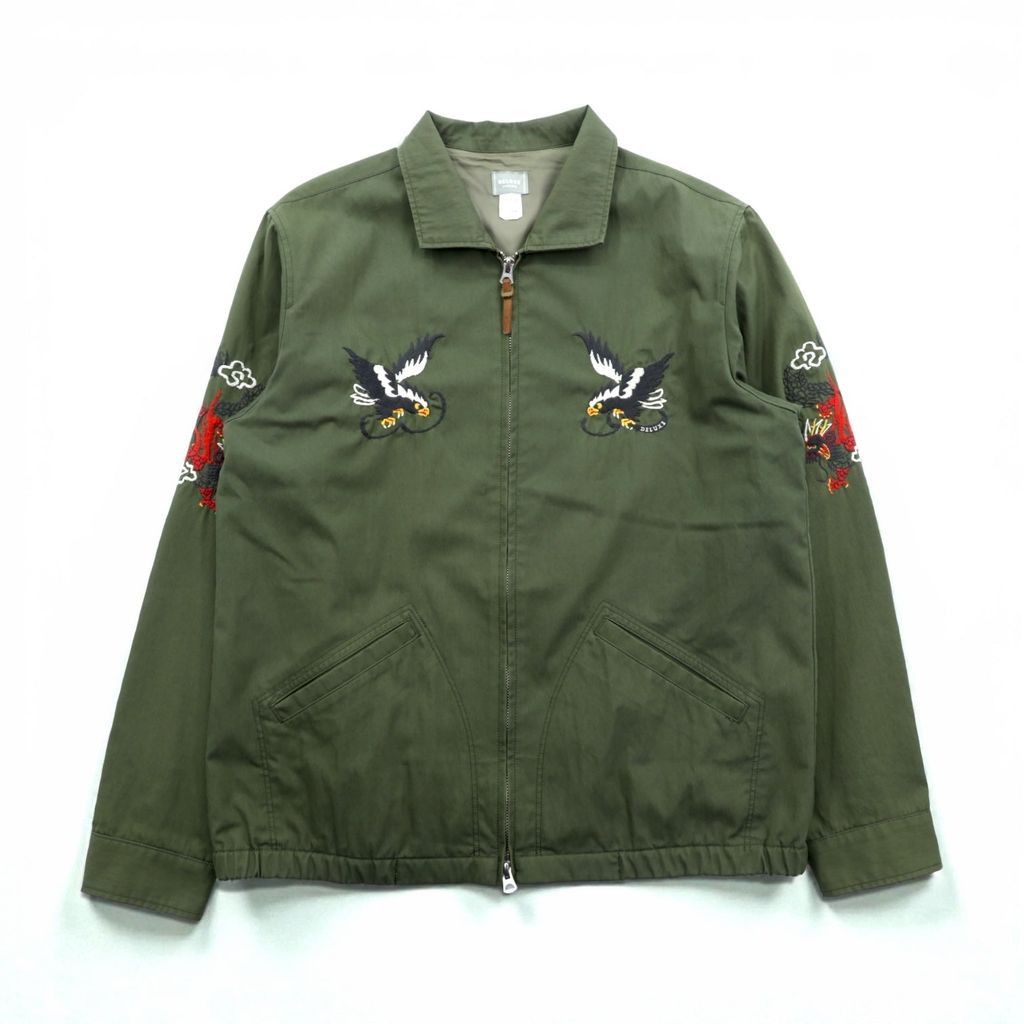 DELUXE スーベニアジャケット SOUVENIR JACKET ベトジャン L カーキ