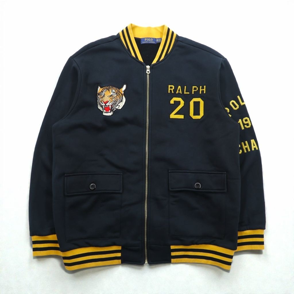 Polo Ralph Lauren スタジャン フルジップ スウェットボンバー