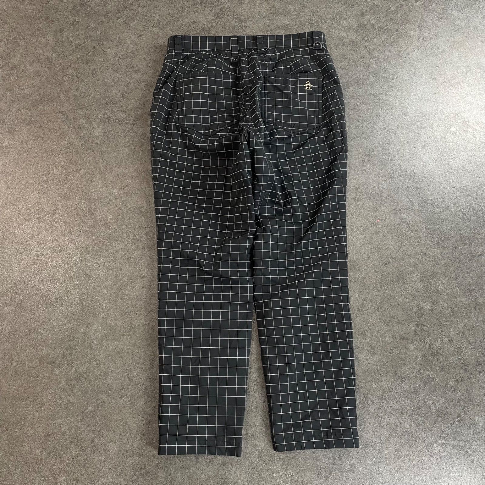 Munsingwear マンシングウェア ゴルフウェア 中綿 ロングパンツ ストレッチ チェック柄 パテッド ステッチ ブラック 黒 メンズ 82