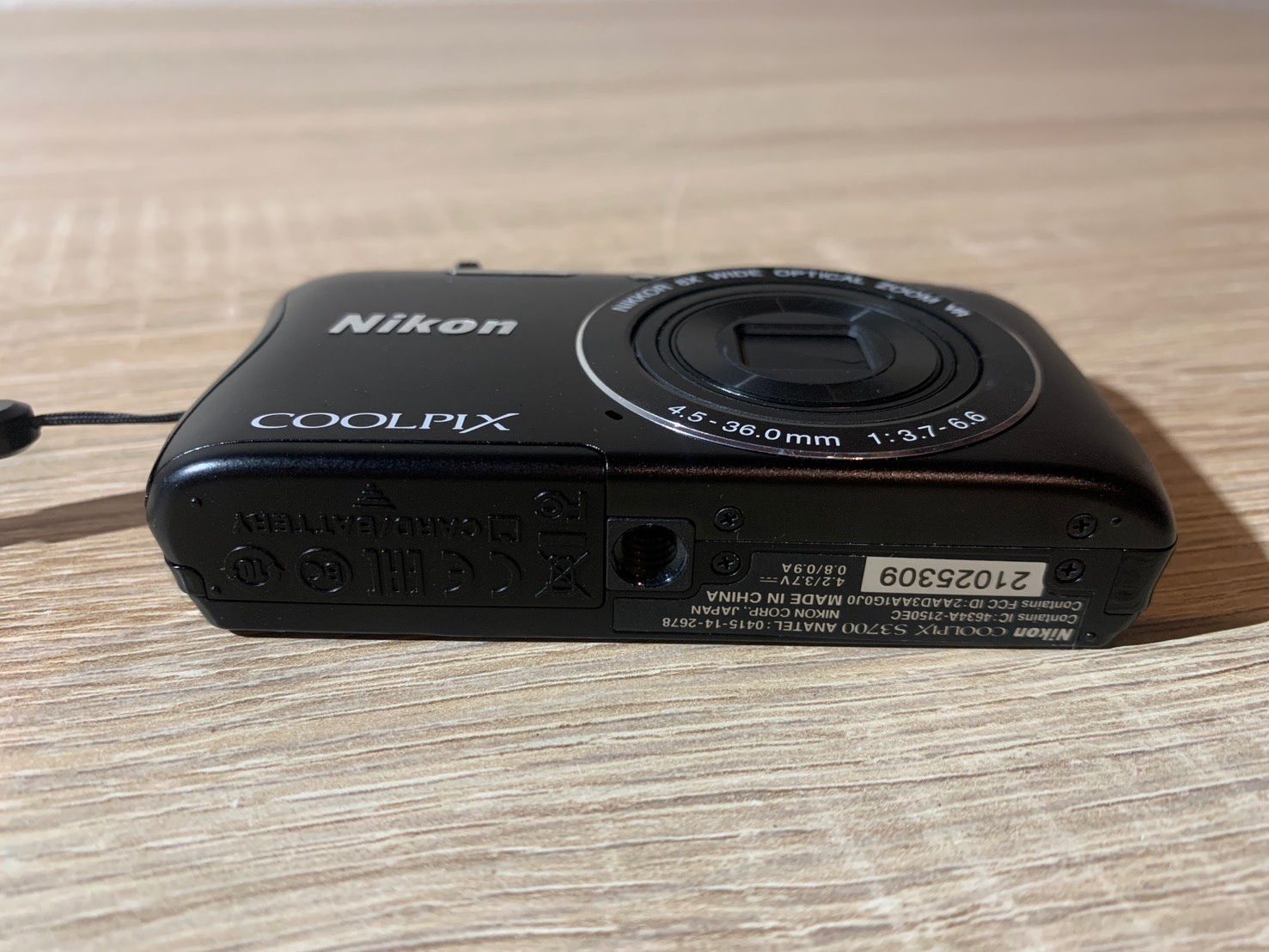 7342 Nikon COOLPIX S3700 ブラック デジカメ 動作確認済み - メルカリ
