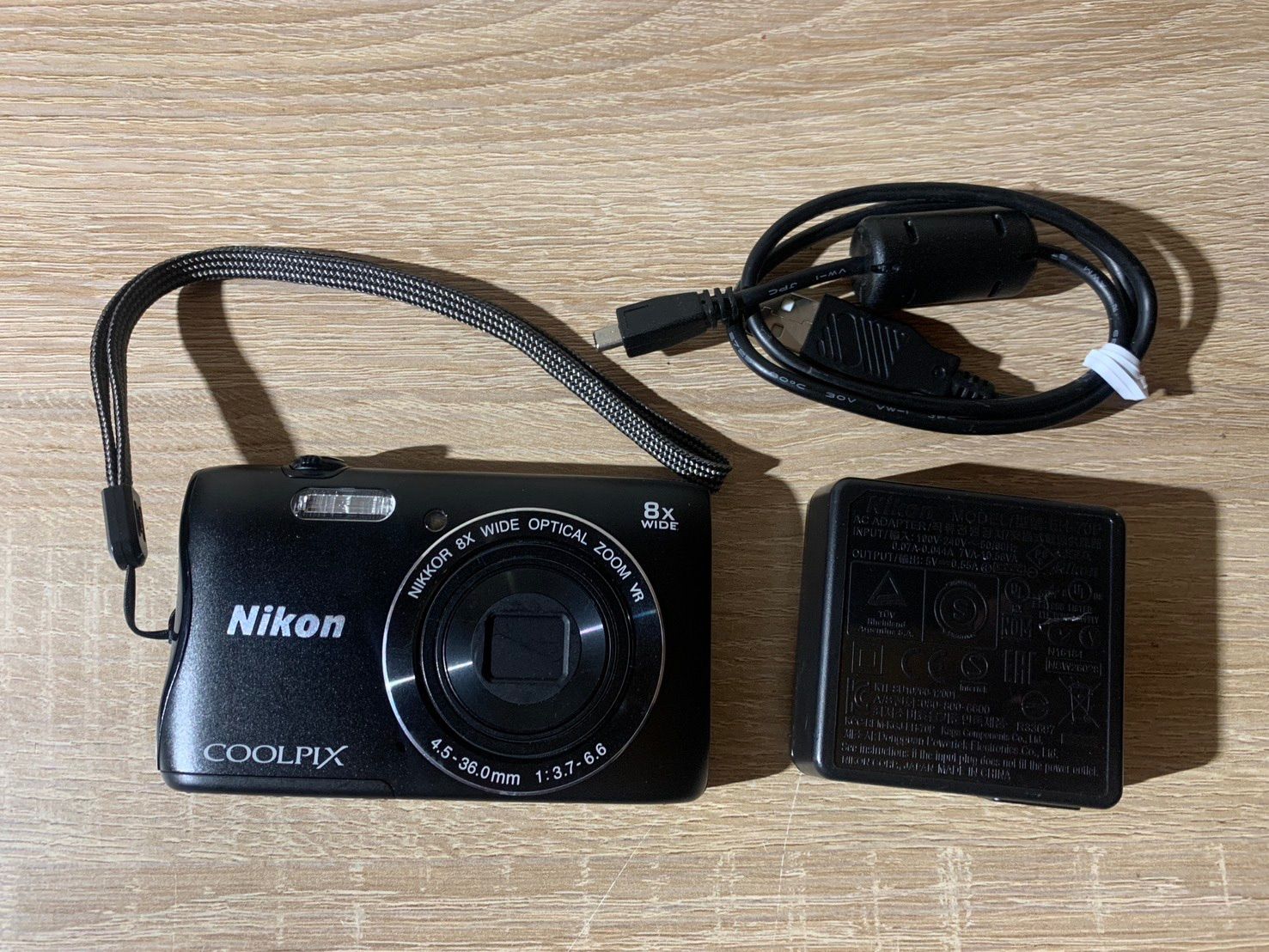 7342 Nikon COOLPIX S3700 ブラック デジカメ 動作確認済み - メルカリ