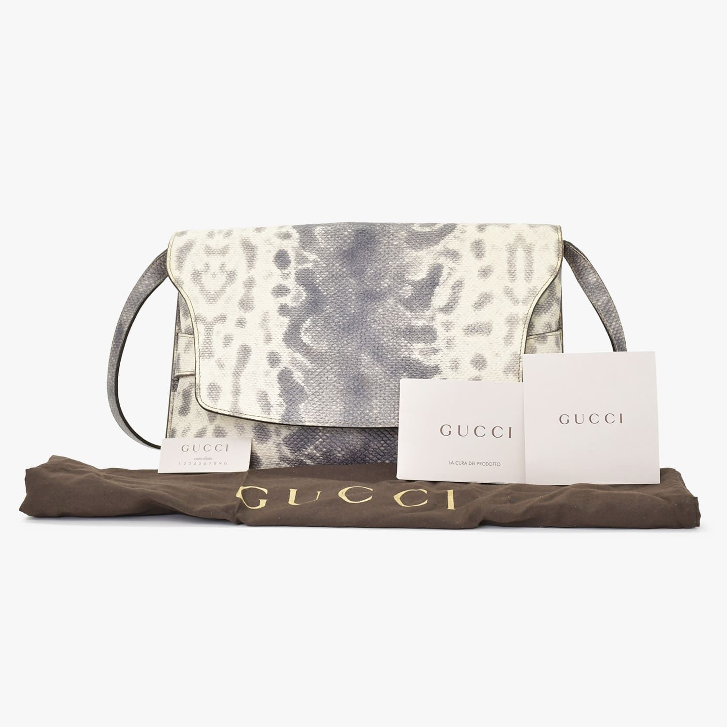 GUCCI グッチ ホースシュー ショルダーバッグ パイソン 317636 001998 