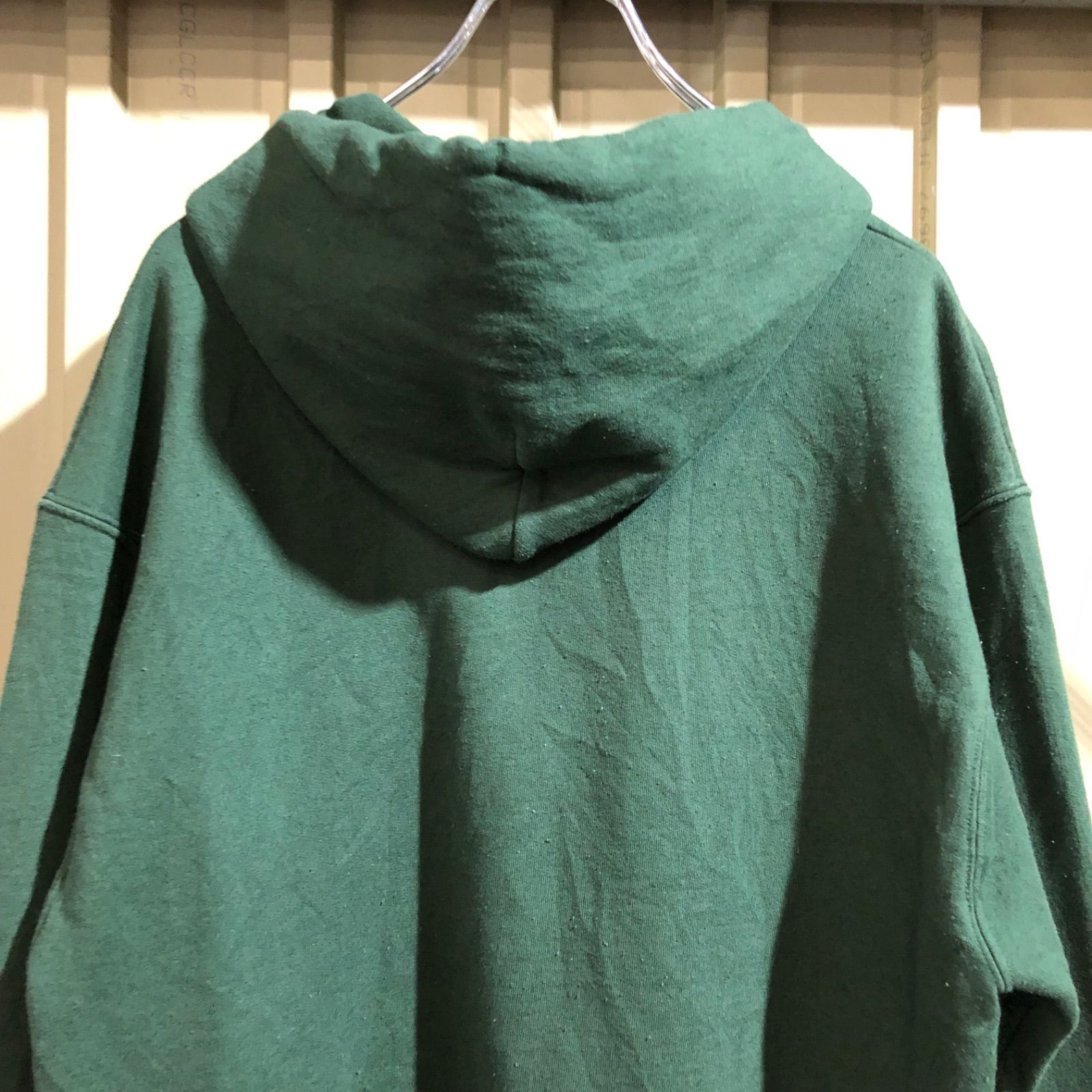 1307 Champion AUTHENTIC ATHLETIC WEAR パーカー グリーン M 