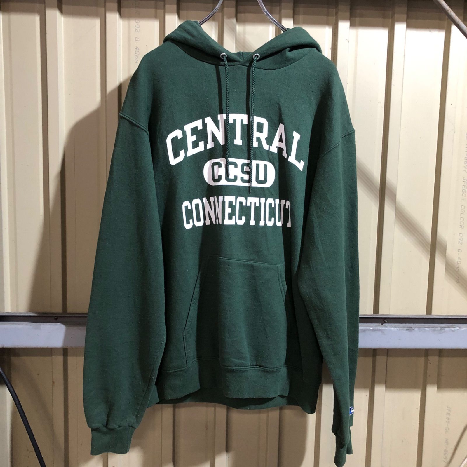 1307 Champion AUTHENTIC ATHLETIC WEAR パーカー グリーン M 