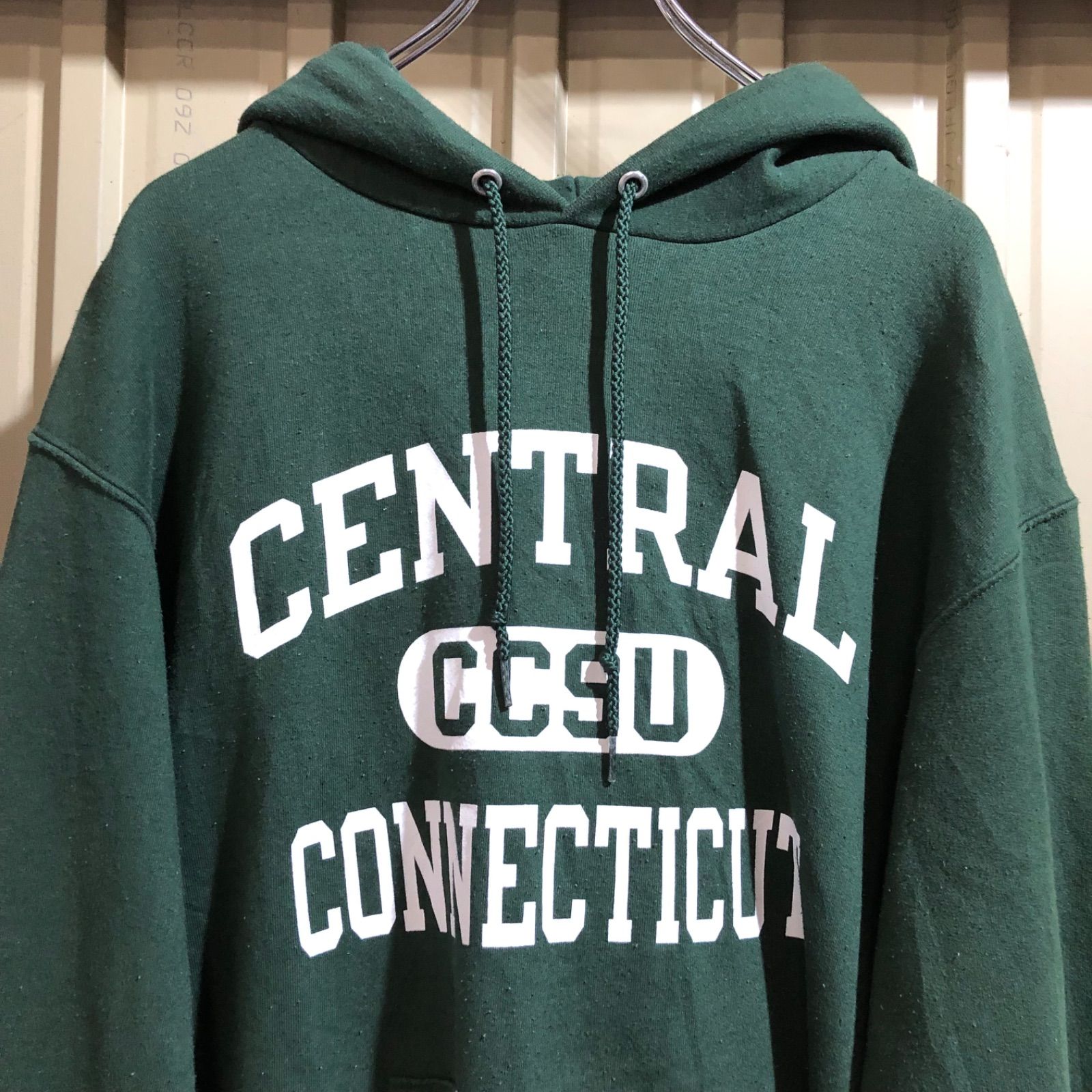 1307 Champion AUTHENTIC ATHLETIC WEAR パーカー グリーン M 