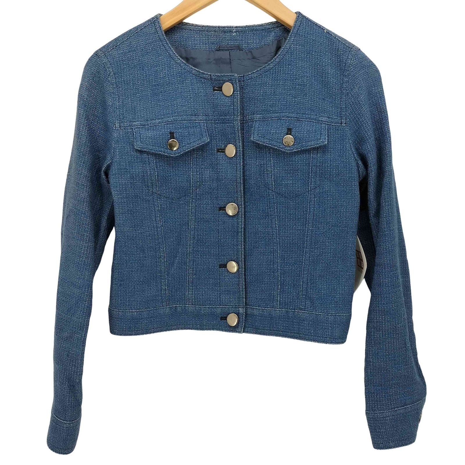 アナイ ANAYI ノーカラー ツイードジャケット レディース JPN：36