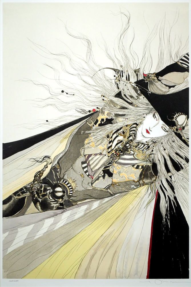 天野 喜孝「彩」リトグラフ・限定直筆サイン入り・保証書付き 日本