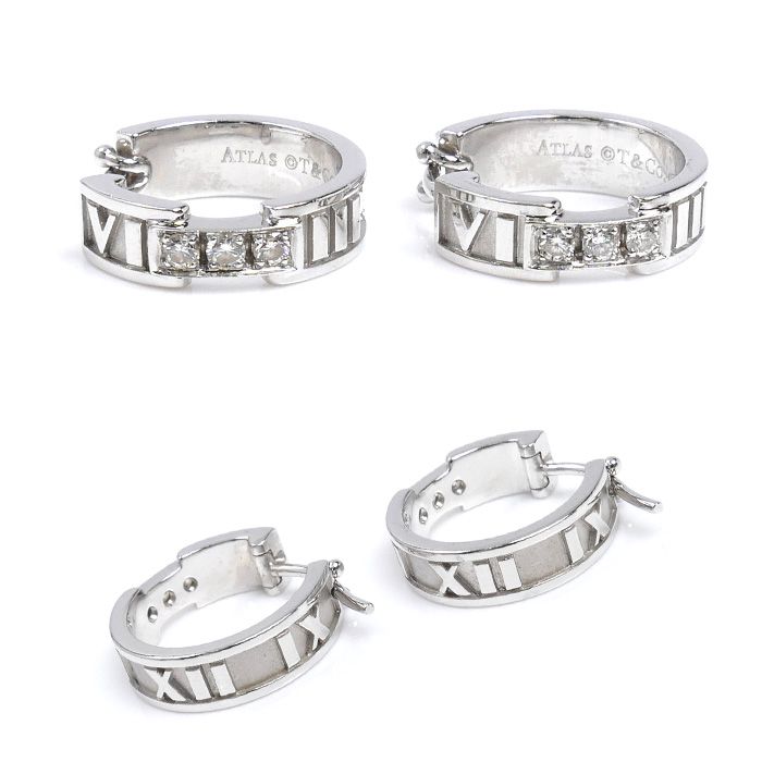 ティファニー　アトラス　ホワイトゴールドダイヤピアス ティファニー アトラス ホワイトゴールドダイヤピアス TIFFANY&Co