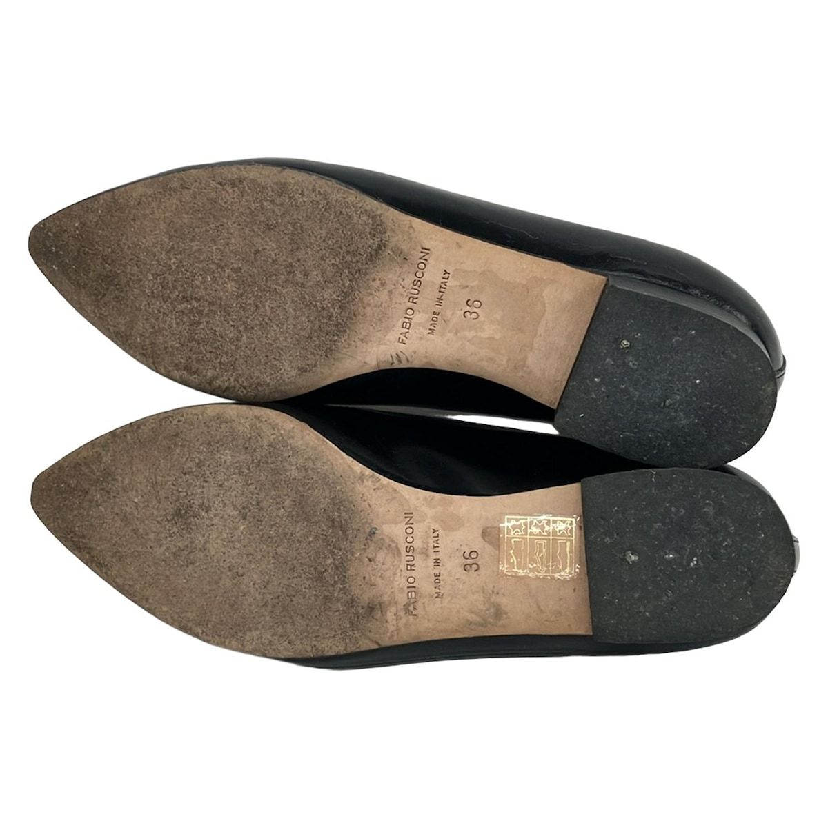 FABIO RUSCONI(ファビオルスコーニ) ローファー 36 レディース - 黒