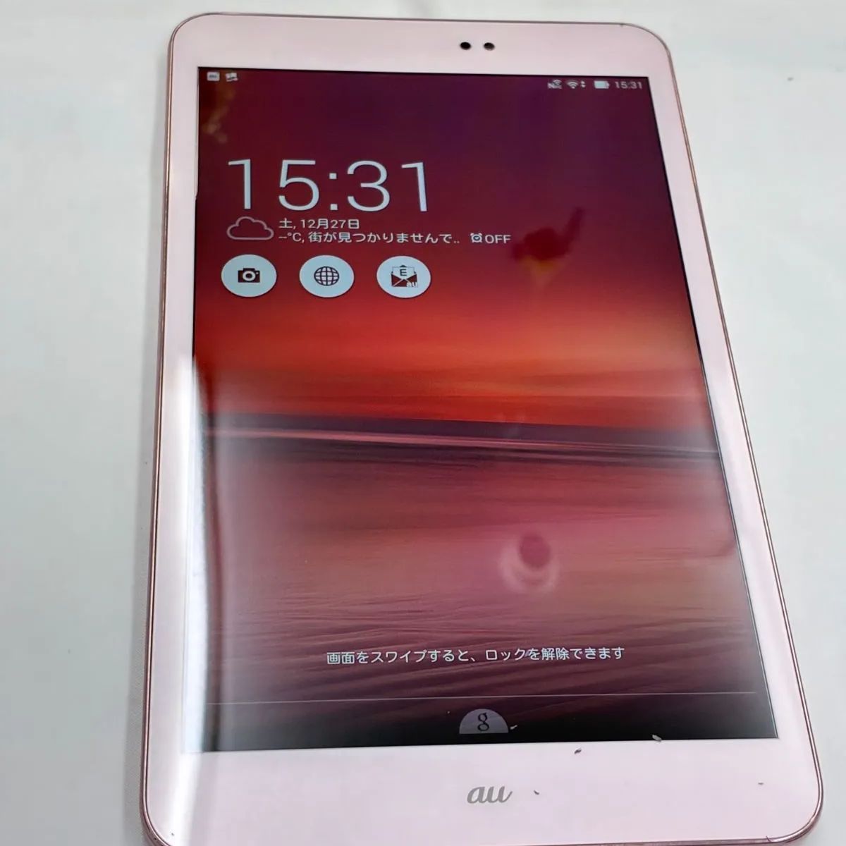 N【中古・稼働品】au アンドロイド タブレット ASUS Memo Pad8 AST21