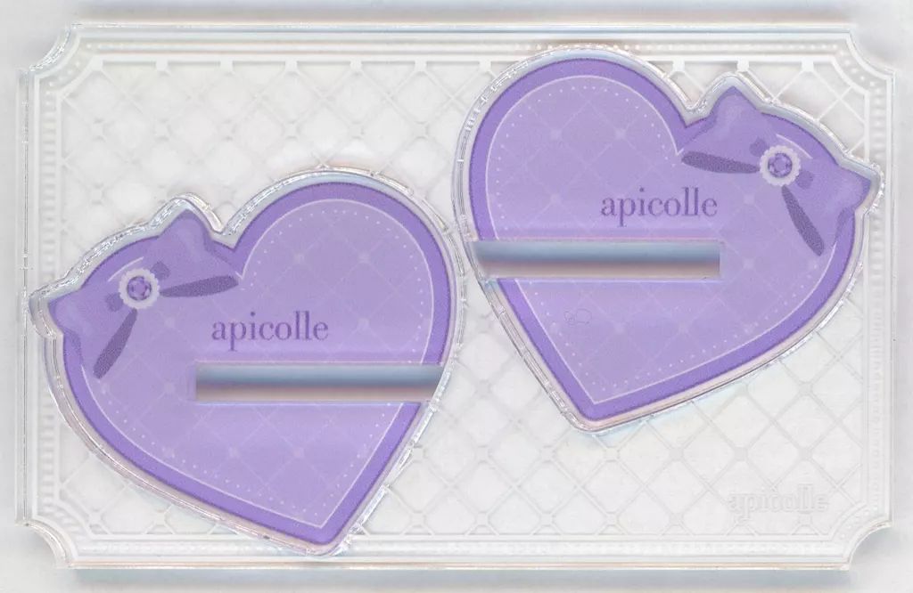 中古】雑貨 ラベンダー ダブルアクリル台座 Purple 「キャラ福くじ