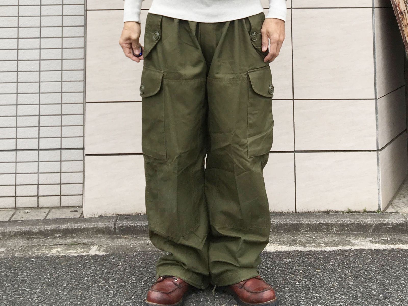 90s【Canadian Army】カナダ軍 ウィンドプルーフ オーバーパンツ