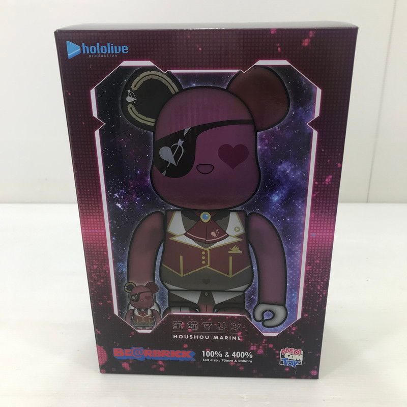 中古美品】 ホロライブ hololive × BE@RBRICK 宝鐘マリン 100％ ＆ 400