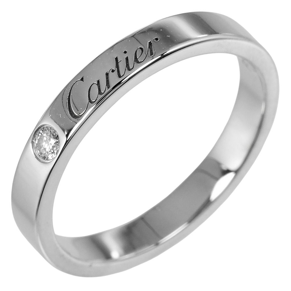 CARTIER】カルティエ Cドゥカルティエ エングレーブド Pt950プラチナ