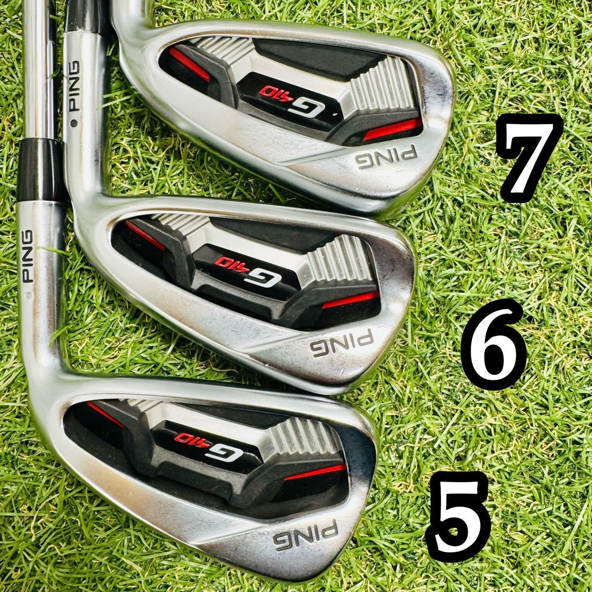 【良品】初心者推奨 ピン G410 黒ドット メンズアイアンセット 6本 S 良品】ピン G410 黒ドット メンズアイアンセット 6本 スチール R