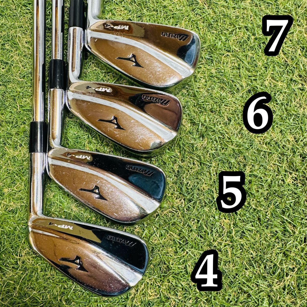良品】ミズノ MP-4 マッスルバック メンズアイアンセット 7本 スチール