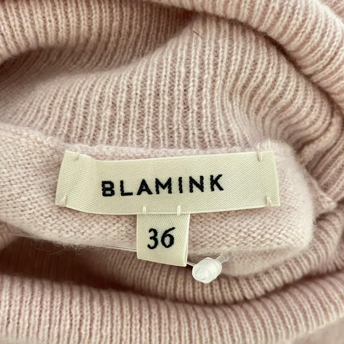 BLAMINK イエロートップス サイズ36 BLAMINK ブラミンク シルク カシミヤ クルーネック ニット イエロー