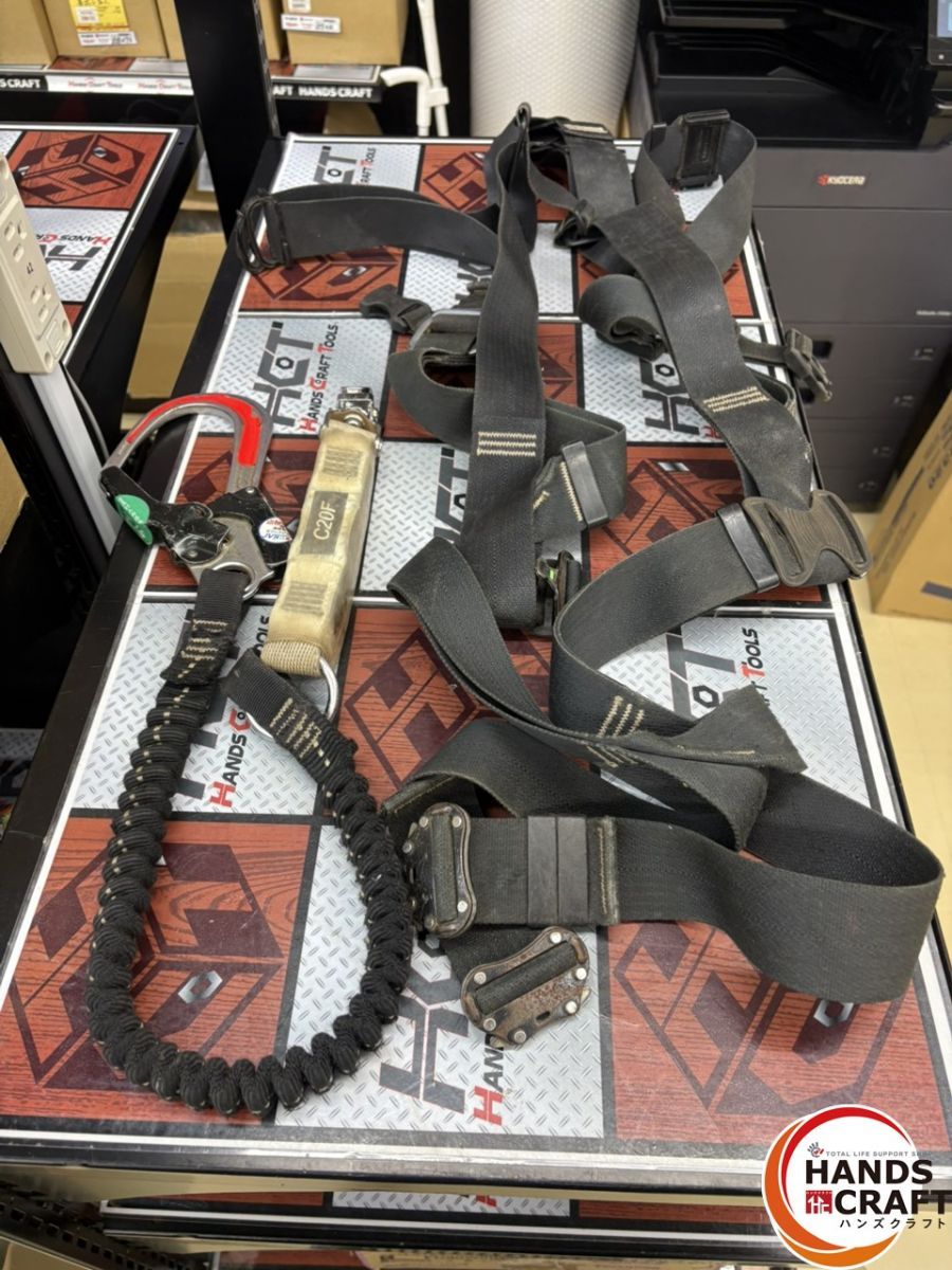 □【中古】タニザワ フルハーネス＋ランヤード 使用可能質量 110kg