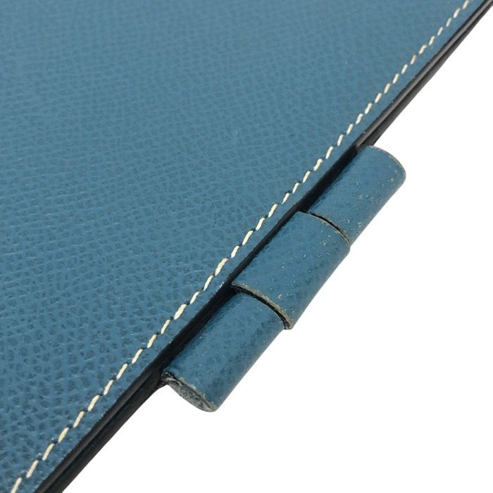 HERMES エルメス アジェンダPM 手帳カバー レザー ブルージーン □G