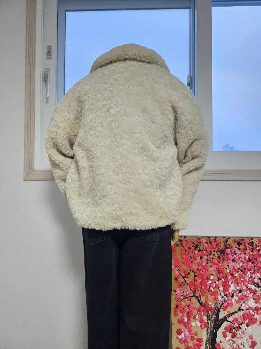 ZARA ボア フリース ジャケット アイボリー ZARA ライダース 