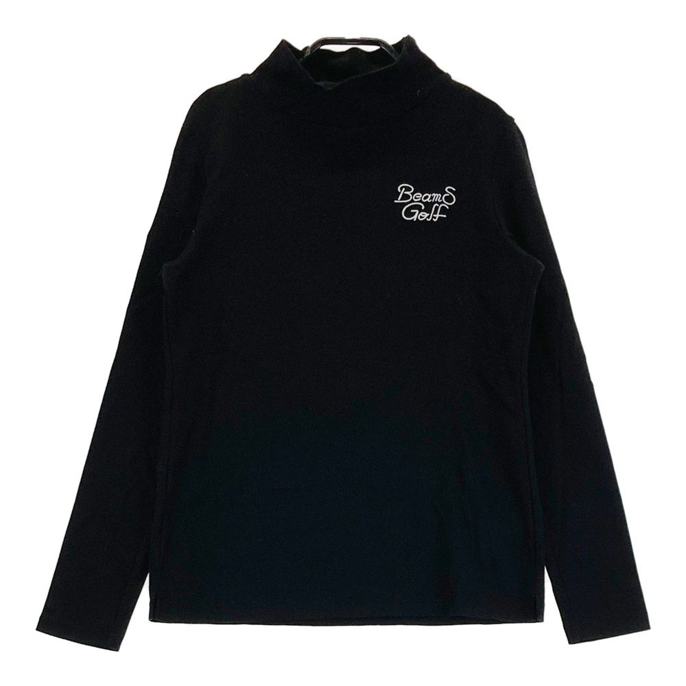 L ブラック ハイネック GOLF BEAMS ビームスゴルフ 83-03-0009-461 シャドーLOGOダンボールハイネック メンズウェア