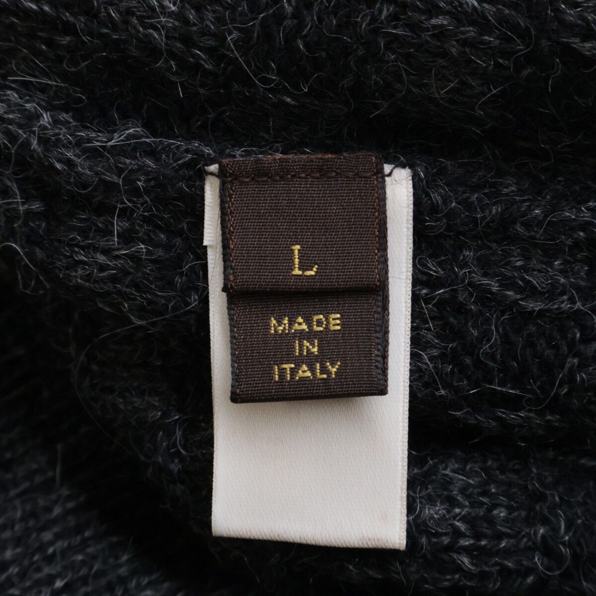 LOUIS VUITTON ルイヴィトン ウール ダミエ柄 長袖ニットセーター/ L