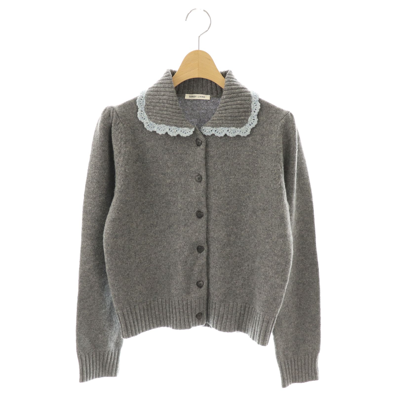 サンディー リアング SANDY LIANG ROCHE CARDIGAN カーディガン ニット 長袖 S グレー /HK ■OS