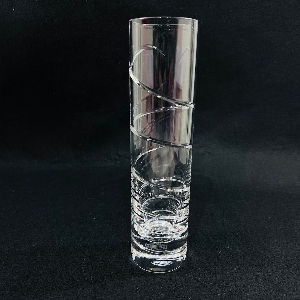 中古】バカラ 花瓶 ○ オルグ スパイラル フラワー ベース ヴェース