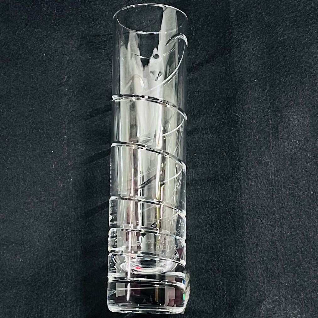 中古】バカラ 花瓶 ○ オルグ スパイラル フラワー ベース ヴェース