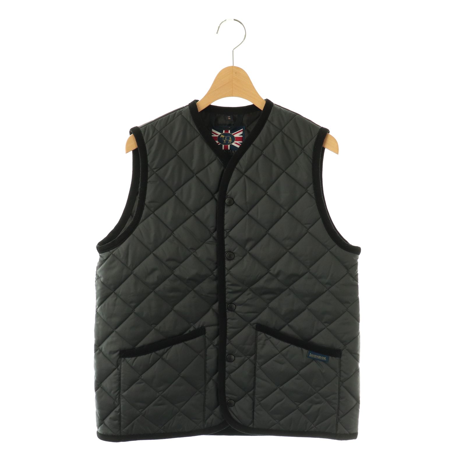 ラベンハム LAVENHAM キルティングベスト 前開き 中綿 38 黒 /NR ラベンハム LAVENHAM キルティングベスト 前開き 中綿 38 黒 /NR