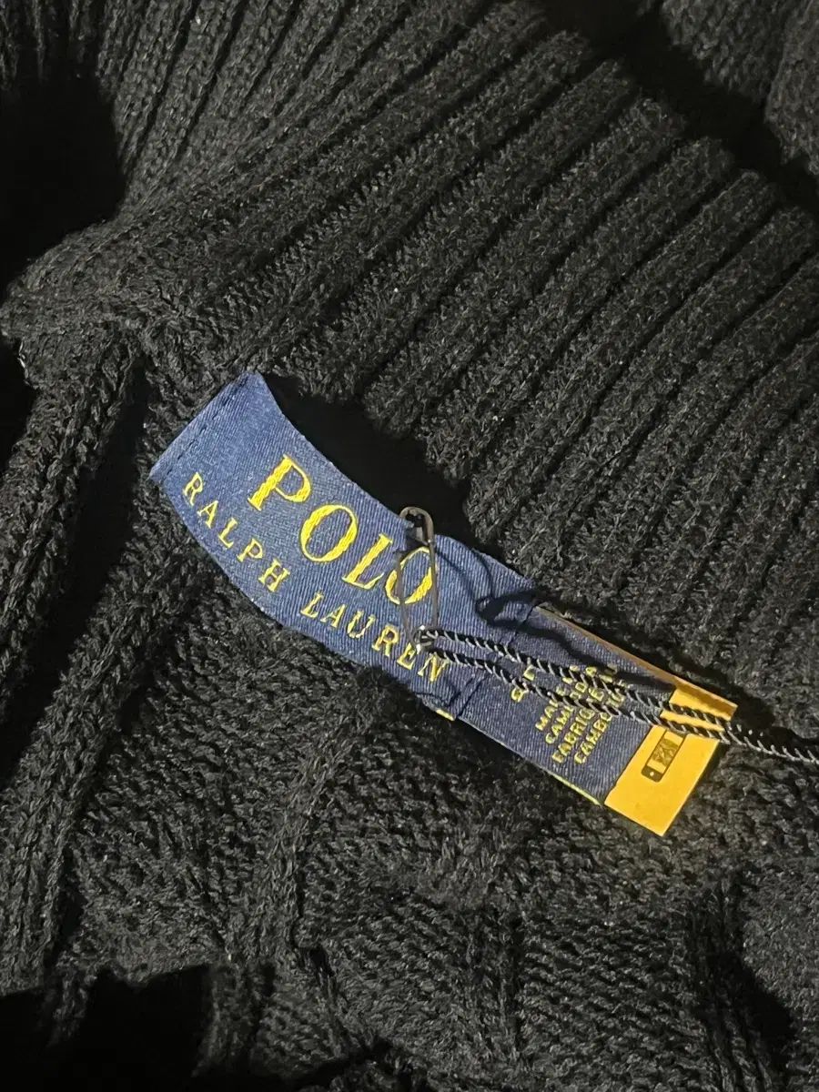 【美品✨】ポロラルフローレン　希少！　XXL ケーブルニット　ハーフジップ　黒 美品✨】ポロラルフローレン 希少！ XXL ケーブルニット ハーフジップ