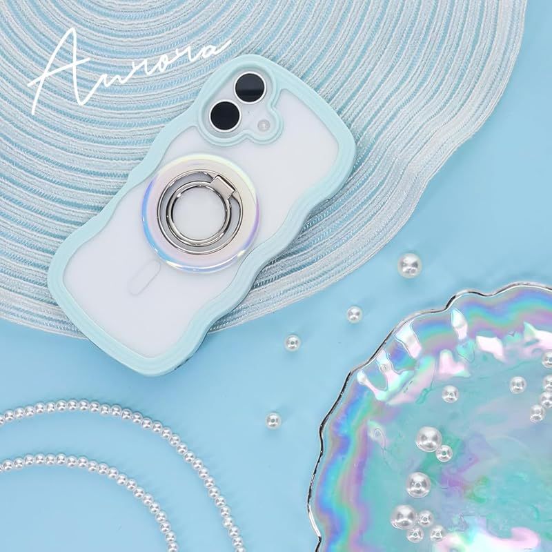 【新品】 MOTTERU(モッテル) スマホリングスタンド Magsafe対応 マグネット式 360度回転 iPhone Air 17 17Pro 16 15 Pixel10 Pixelsnap メタルリング付属 スマホ全機種対応 オーロラ MOT-SRI 0
