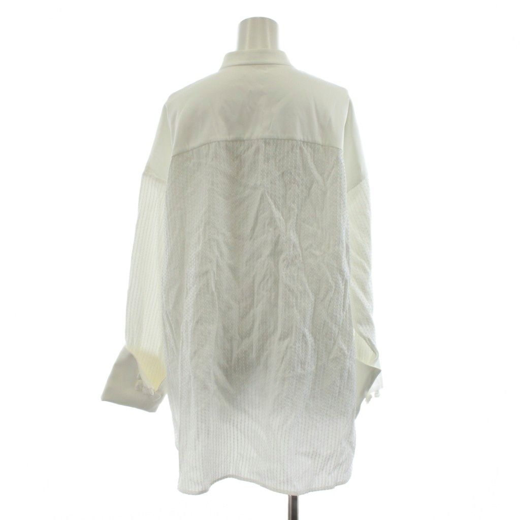 ヨリ yori シロコン shirocon ダブルカフス タキシードリボンブラウス