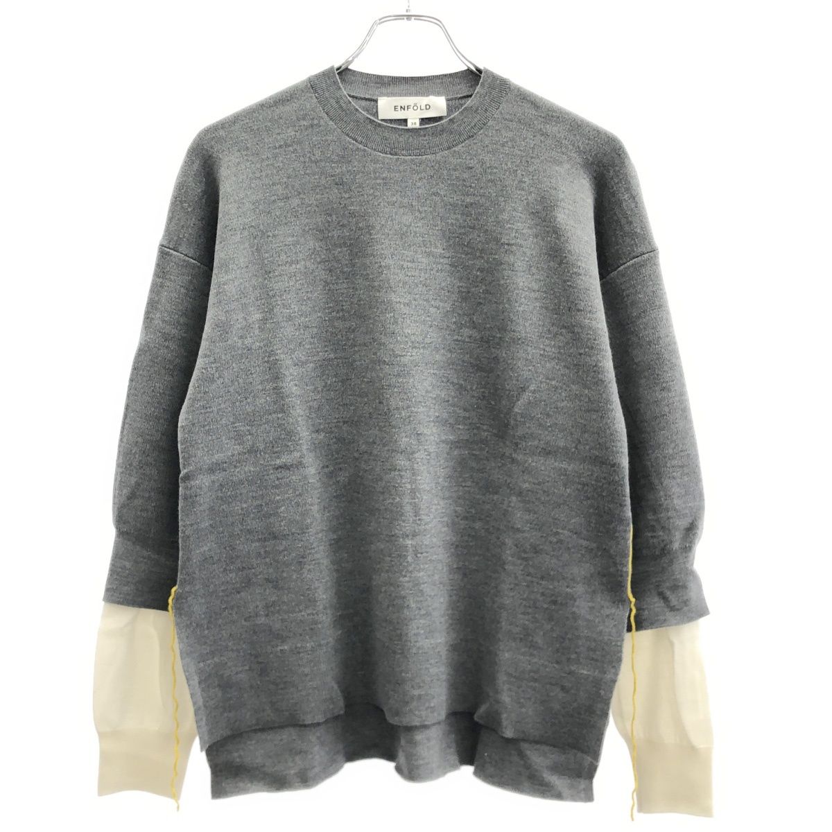 ENFOLD エンフォルド 25SS LAYERED KNIT PULLOVER レイヤードデザイン