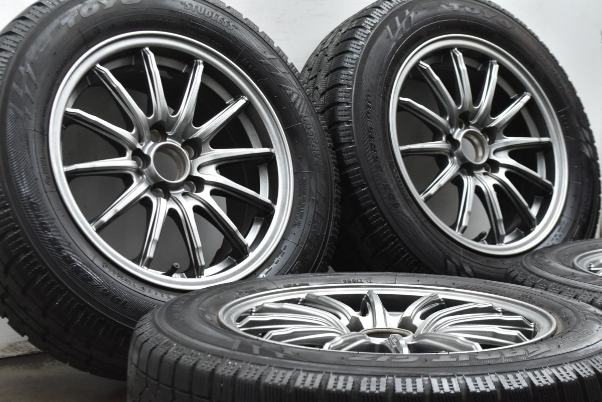 バリ溝 美品】ZACK 15in 6.5J +40 PCD100 ガリットGIZ 195/65R15