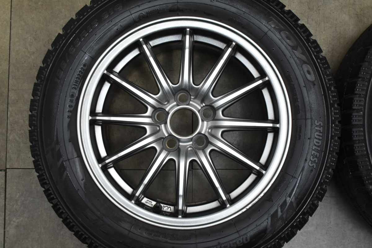 バリ溝 美品】ZACK 15in 6.5J +40 PCD100 ガリットGIZ 195/65R15