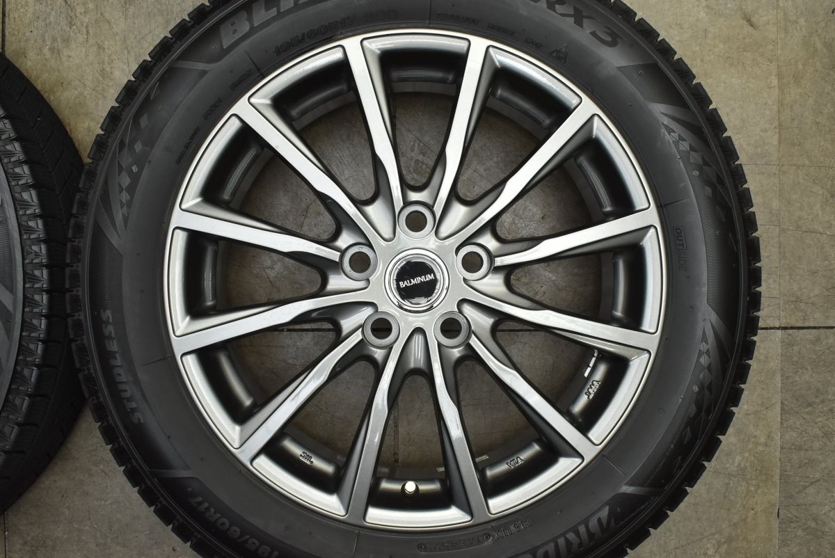バリ溝 美品】バルミナ 17in 6J +40 PCD114.3 ブリヂストン ブリザック