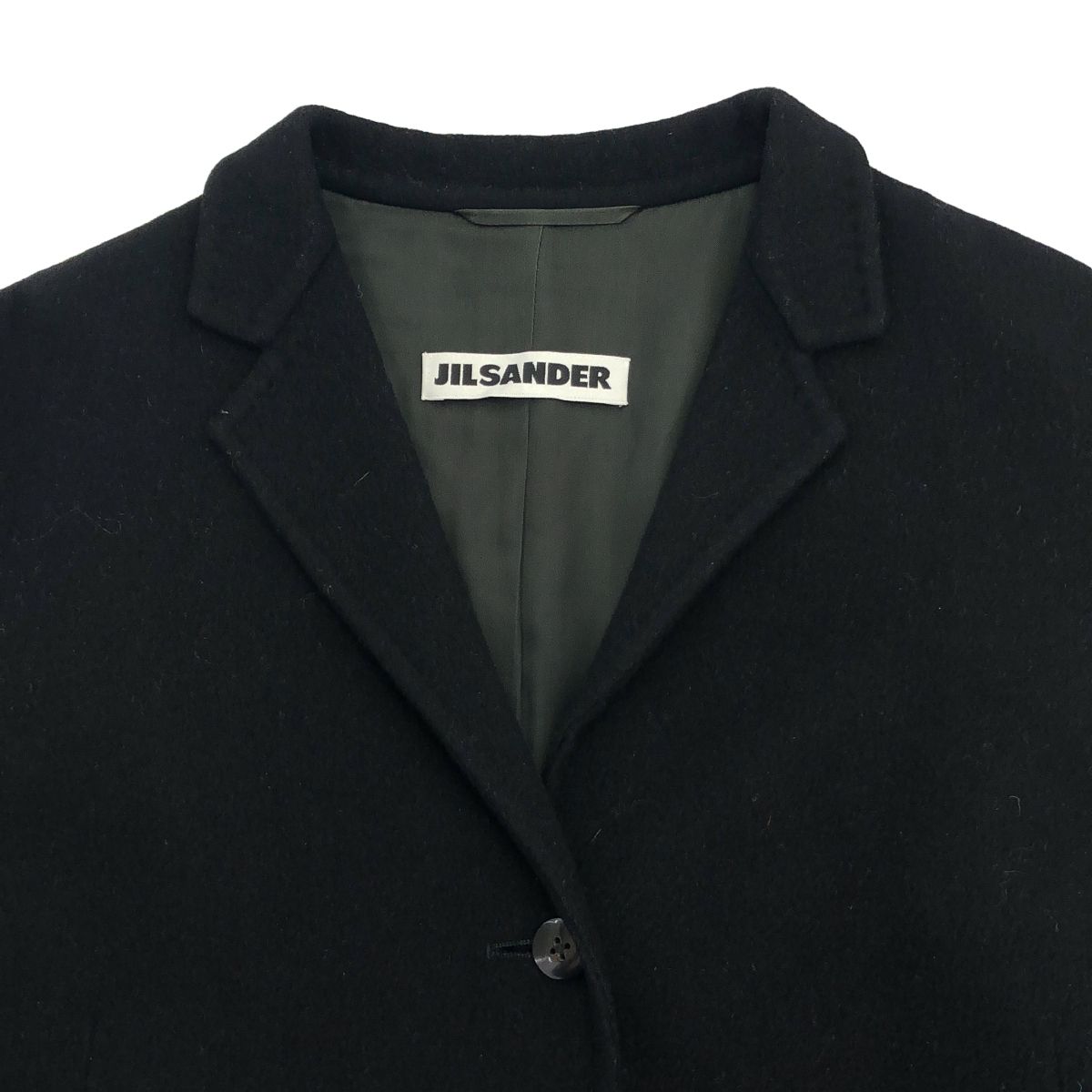 JIL SANDER ジルサンダー アンゴラウールチェスターコート ブラック 38