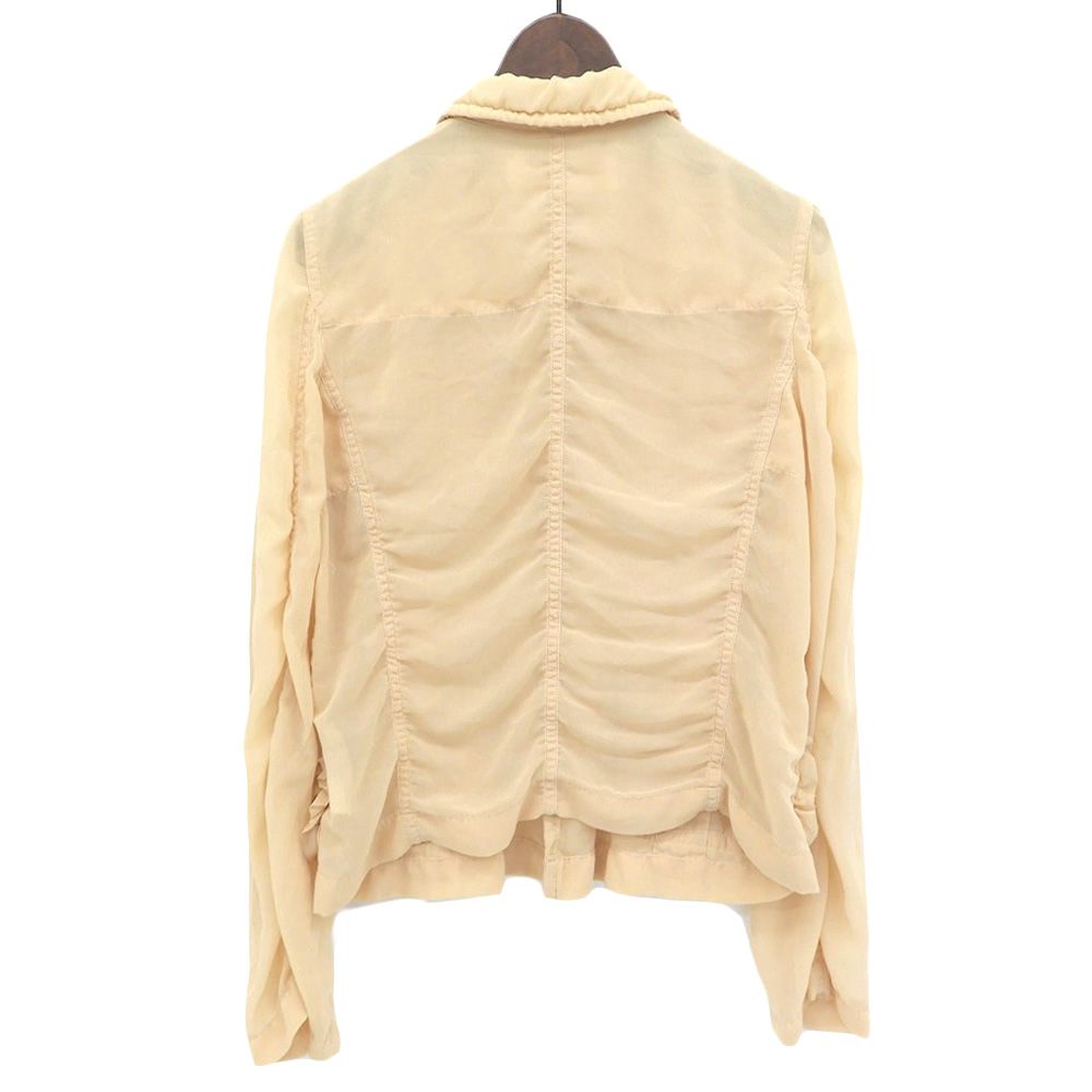 COMME des GARÇONS ベージュ フリルトップス XS COMMEdesGARCONS GIRL コムデギャルソンガール フリル シースルー