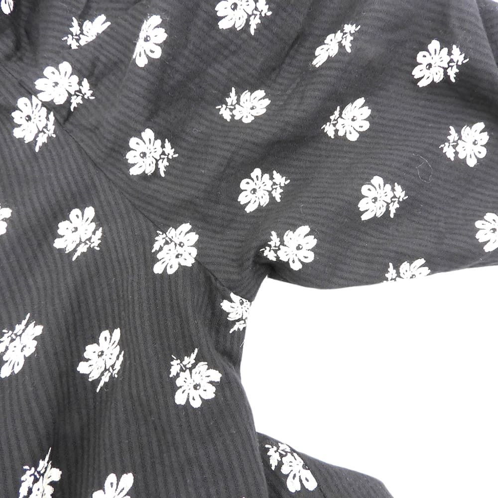 ne Quittez pas ヌキテパ 美品 コットン ドビーストライプ フラワー