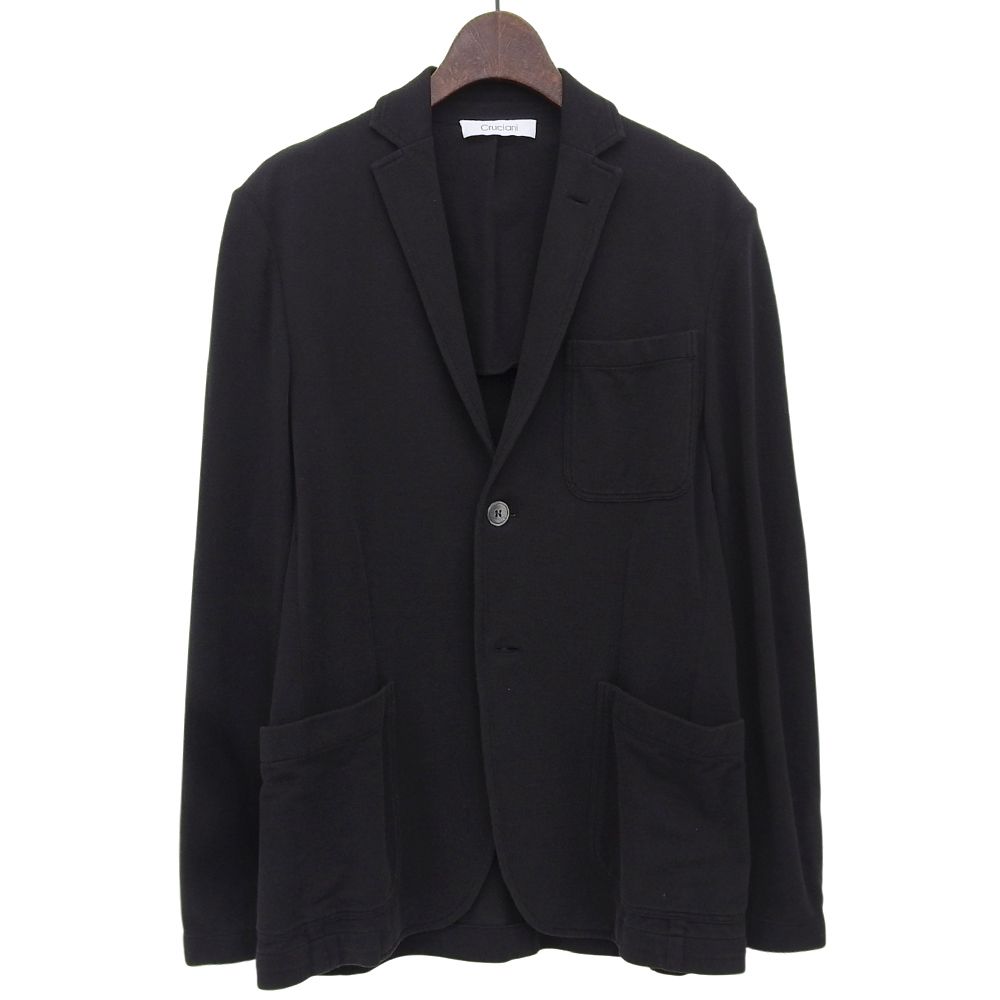 Cruciani クルチアーニ 美品 コットン ニット ジャケット メンズ 黒